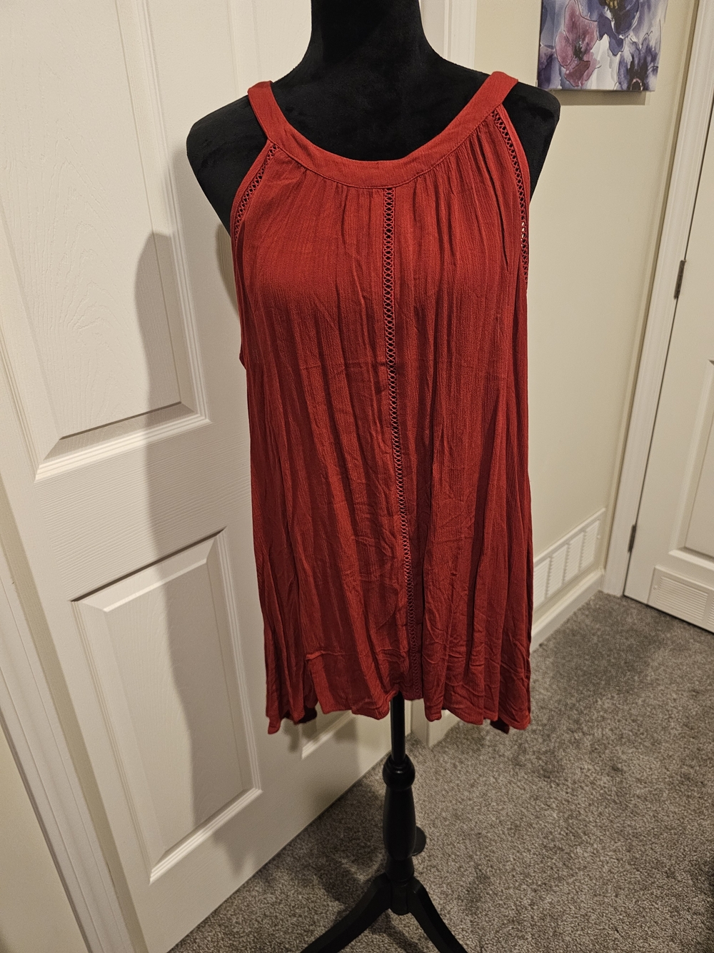 torrid Red Crinkle Textured Sleeveless Tank
